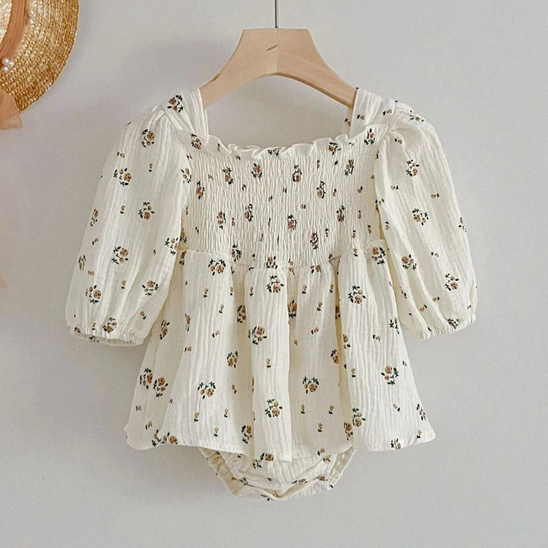 Spring Autumn Infant Kids Baby Girls Long Sleeve Rose Print Sisters Dress Newborn Kids Baby Girls Children Clothes Rompers - Kenner House Emporium