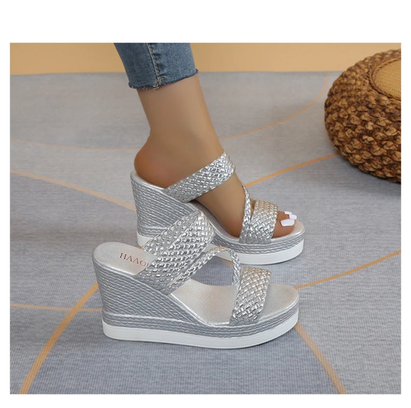 Women Sandals Summer New Outdoor Beach Sandals Comfortable Hot Shallow Wedges Shoes for Women Designer Casual Sandals - Kenner House Emporium