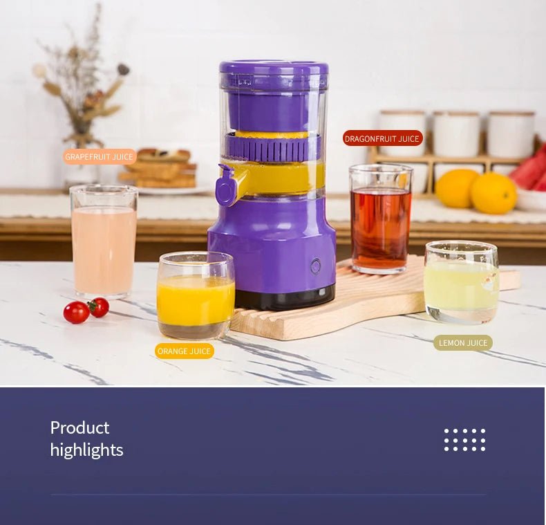 Electric Portable Blender Orange Juicer Mini Blender Automatic USB Charging Juicer Fruit Machine Juice Mixer Kitchen and Home - Kenner House Emporium