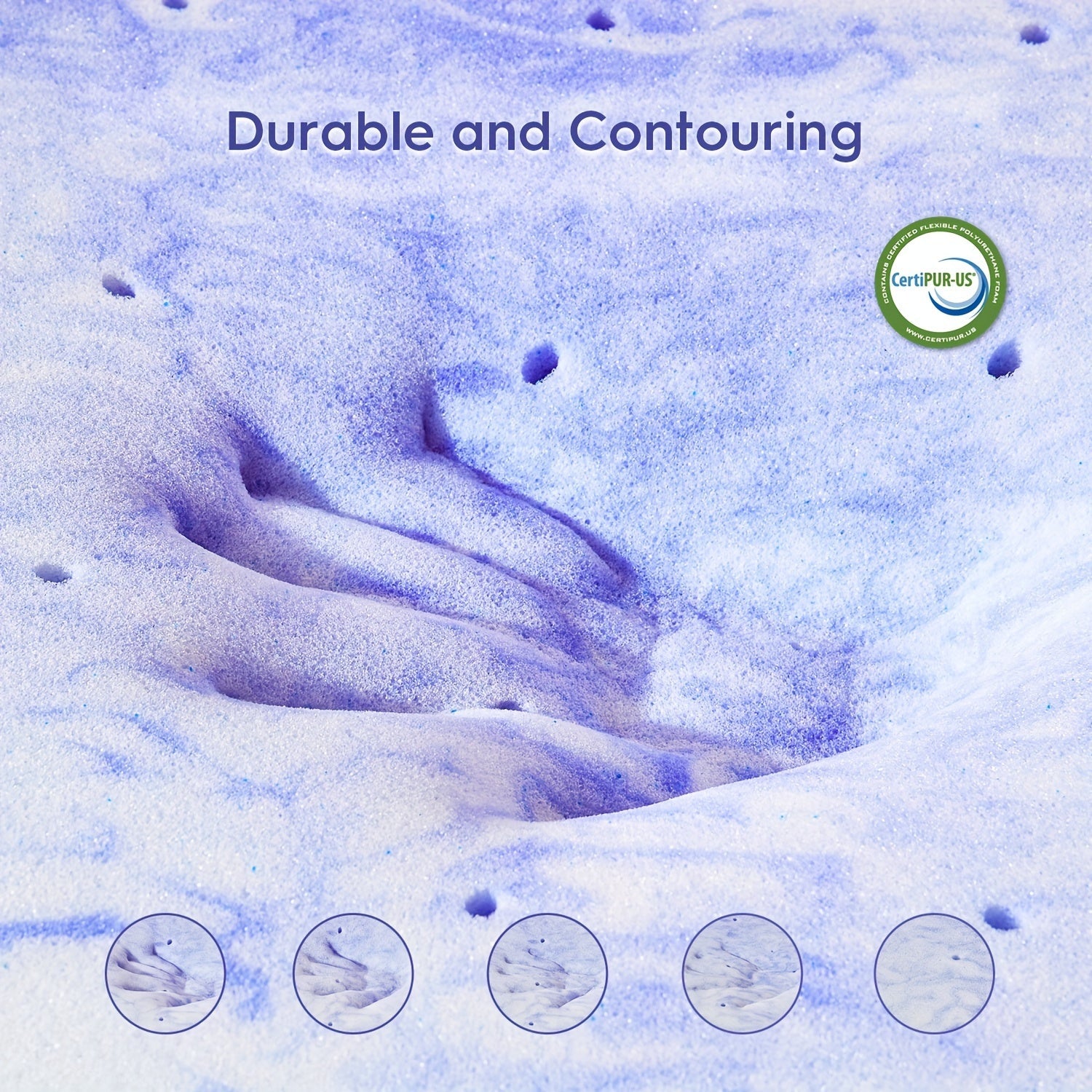 CoolGel Ventilated Memory Foam Queen Mattress Topper - Intense Cooling, Pressure - Relieving Swirl Foam for Orthopedic Back Pain Support, Premium CertiPUR - US Certified - Kenner House Emporium