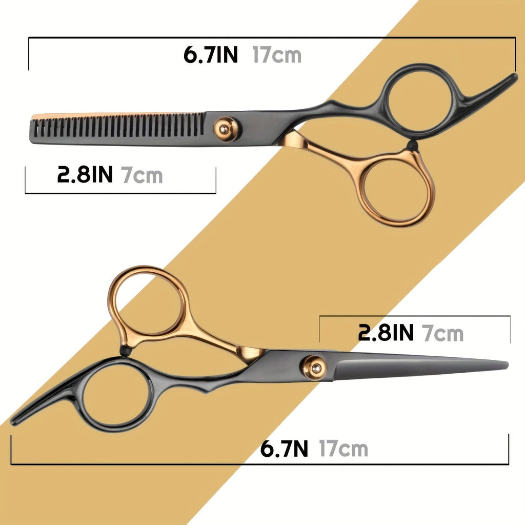 Hair Cutting Scissors, Professional Barber Shears Set with Hair Scissors Thinning Shears, for Men Women Pet - Kenner House Emporium