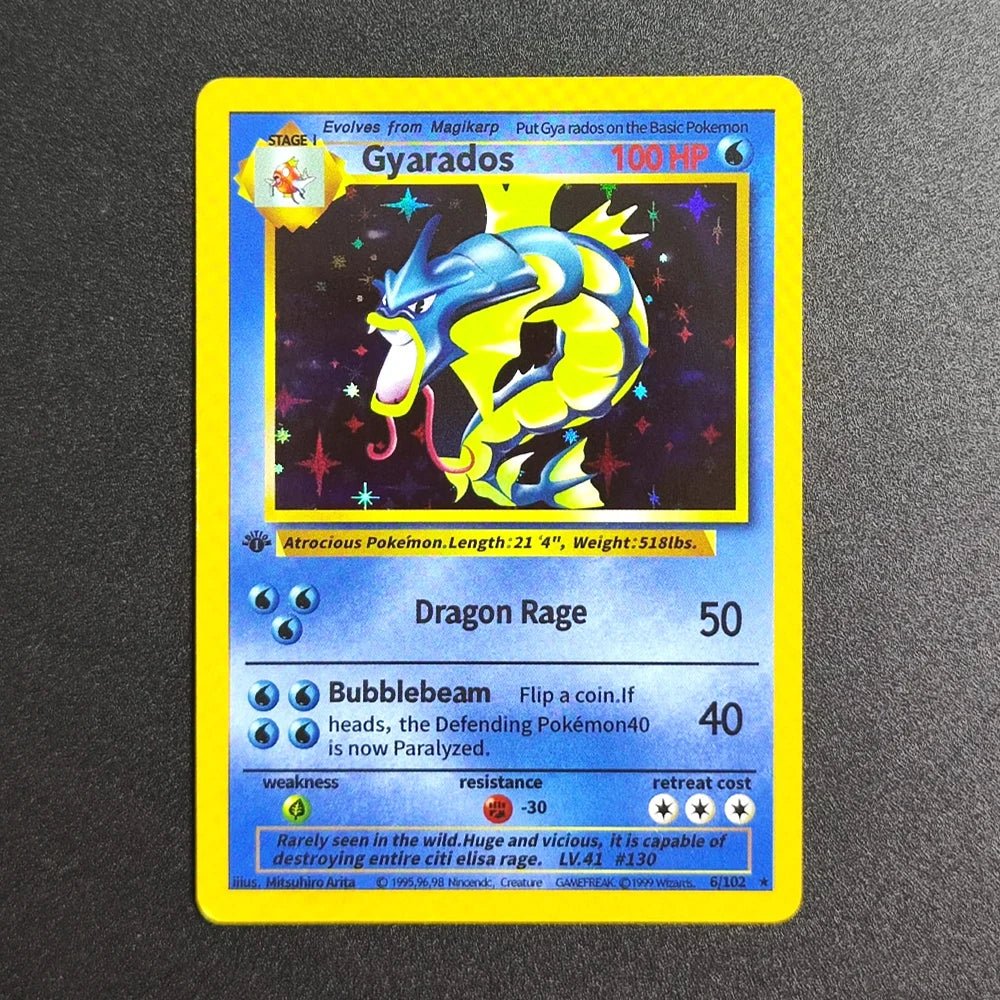 Proxy Pokemon Card EN Base Set 1st Edition - Charizard 4 - 102 Super Rare Collectibles Card Single Classic Game Anime Cards Toys - Kenner House Emporium