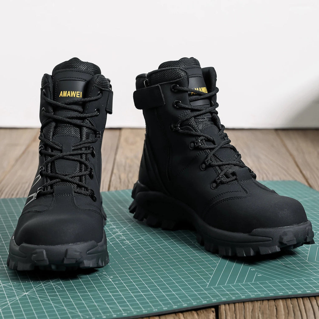 Steel Toe Safety Shoes Men's High Quality Industrial Work Boots Man Work Protection for the Feet Work Wear Free Shipping - Kenner House Emporium
