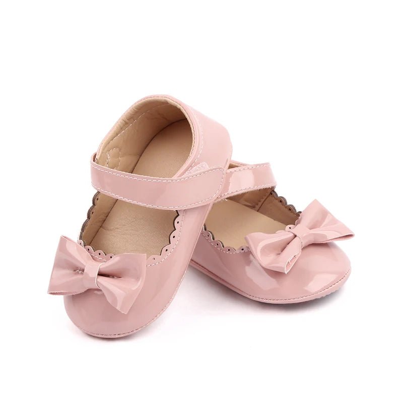 Baby Girl Shoes Cute Bowknot Design Soft PU and Anti - slip TPR Sole Baby Girl Mary Jane Shoes for Spring and Autumn - Kenner House Emporium