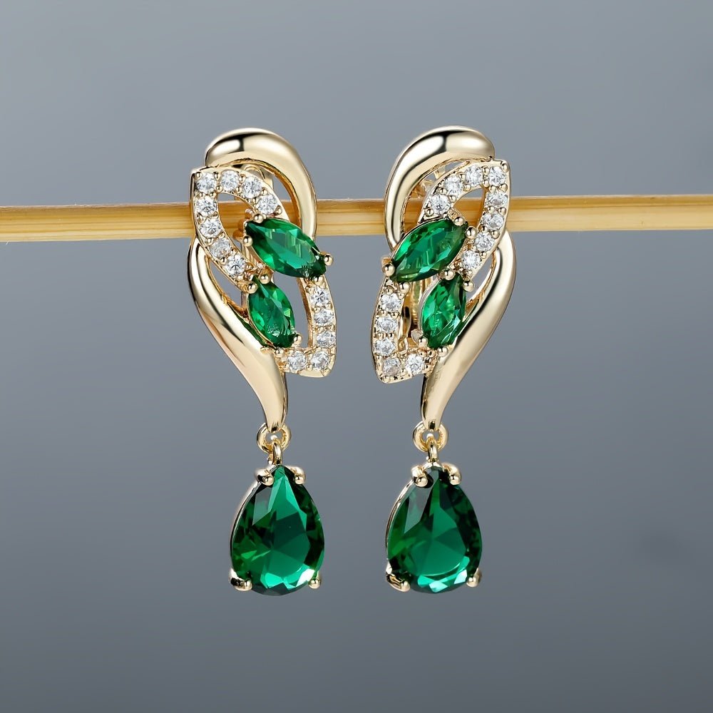 Romantic Flower Dangle Earrings Women Birthstone Party Earrings Jewelry Gifts - Kenner House Emporium