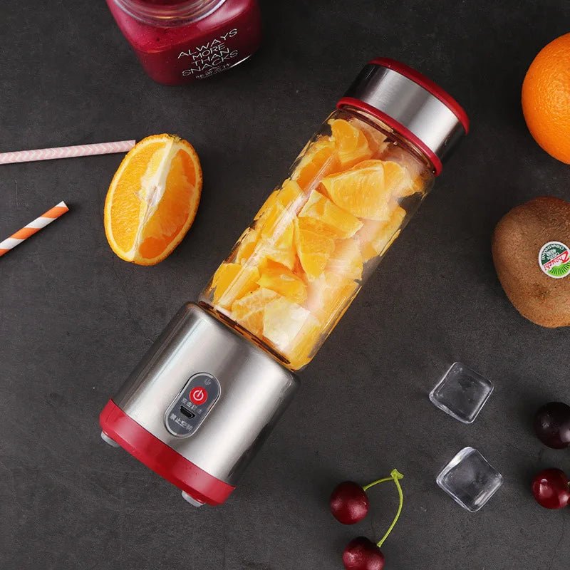 Multifunction Juicers Portable Electric Blender USB Rechargeable Electric Mixer Fruit Orange Milkshake Juice Maker Machine 450M - Kenner House Emporium