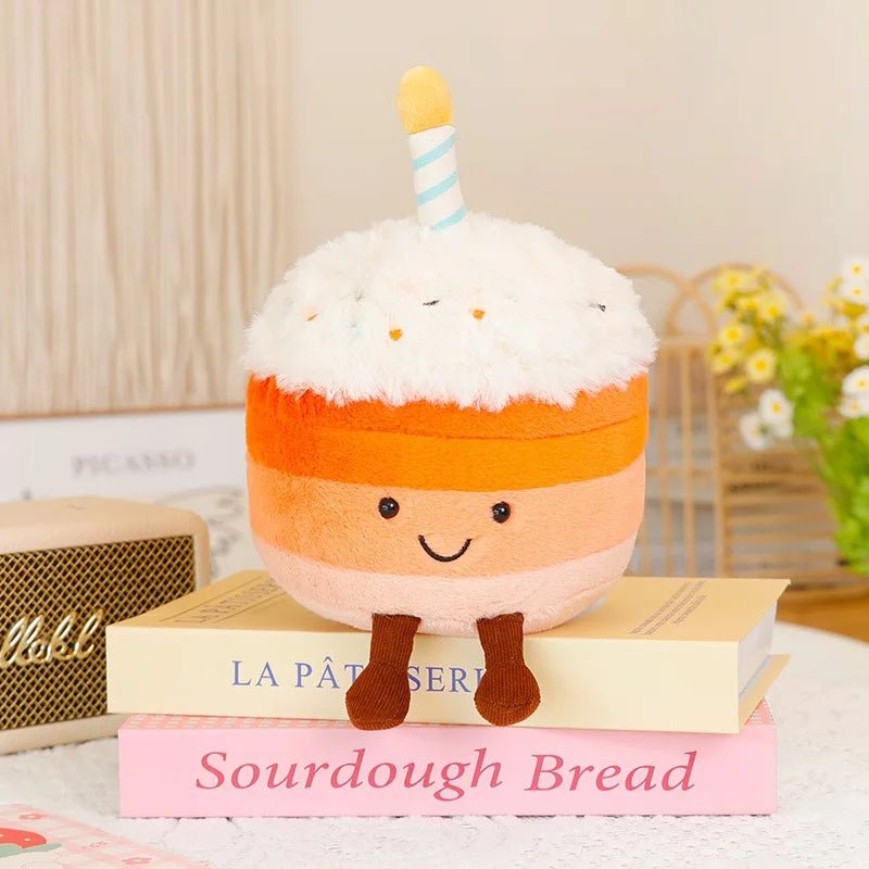 Cute JC Cartoon Cake Plush toys soft soft Doll Stuffed PP Cotton Desktop Ornament Decor Girl Collectible Birthday Surprise Gift - Kenner House Emporium