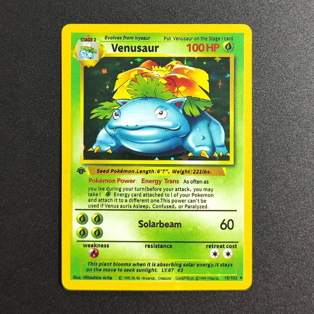 Proxy Pokemon Card EN Base Set 1st Edition - Charizard 4 - 102 Super Rare Collectibles Card Single Classic Game Anime Cards Toys - Kenner House Emporium