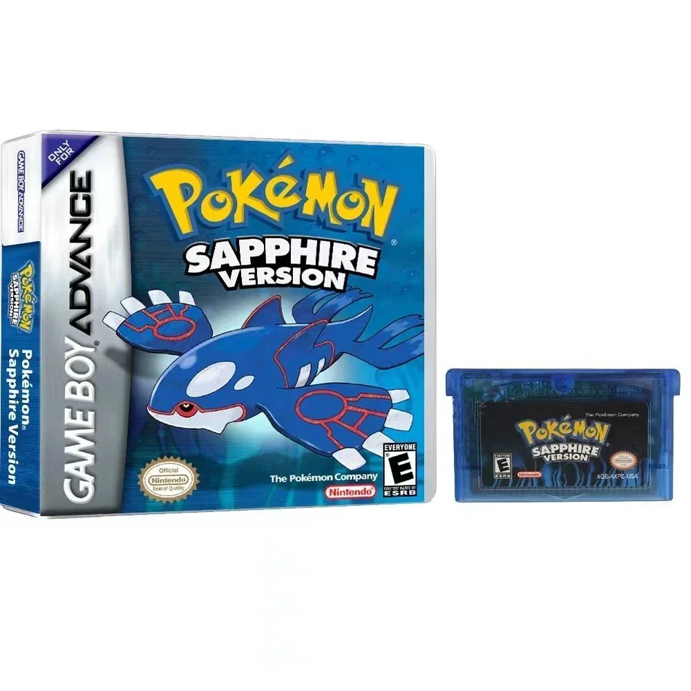 NEW Pokemon Series Emerald FireRed Leafgreen Ruby Sapphire 5 Versions GBA Game in Box for 32 Bit Video Game Cartridge No Manual - Kenner House Emporium