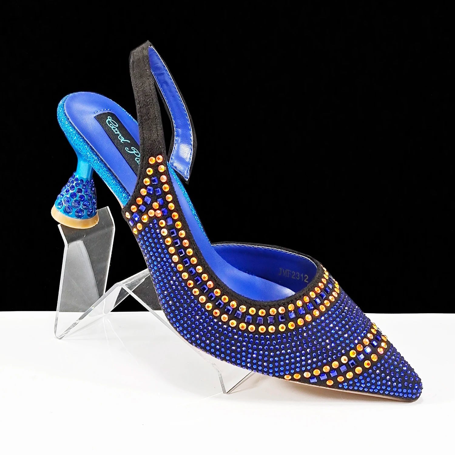 QSGFC New Italian Pumps and Bag To Party 2024 INS Style Pointed - Toe Rhinestone Elegant High Heels Champagne Wedge for Women - Kenner House Emporium