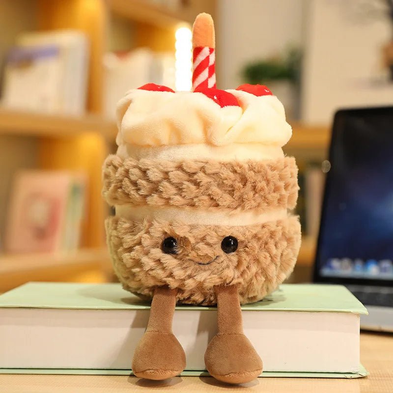 Cute JC Cartoon Cake Plush toys soft soft Doll Stuffed PP Cotton Desktop Ornament Decor Girl Collectible Birthday Surprise Gift - Kenner House Emporium
