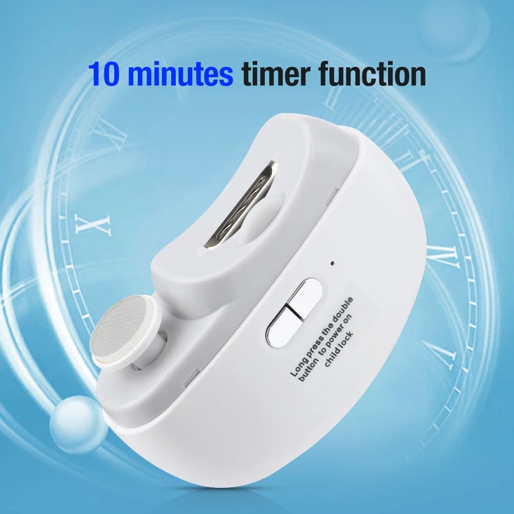 2 In 1 Electric Nail Clippers Manicure Anti - Splash Nail Trimmer For Baby Finger Toe Scissors Pedicure Thick Nails Cutter Tools - Kenner House Emporium