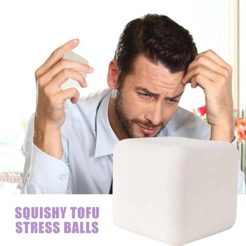Squishys Tofu Stress Balls Autism Sensory Toys Stress & Anxiety Relief Fidget Toys Dough Ball Gifts Bulk for Adults Kids - Kenner House Emporium