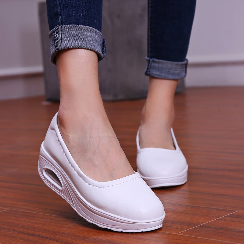 Women'S Nursing Shoes - Lightweight Cushioned Nurse Shoes with Arch Support, Non - Slip PU Synthetic Cover - All - Day Comfort for Hospital, Clinic, Office - Extended Sizes Available - Easy - Clean Black Work Footwear, Nurse Access - Kenner House Emporium