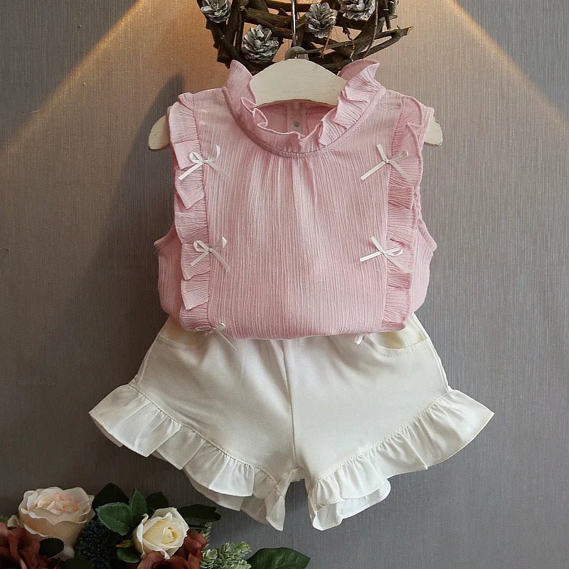 Toddler Girl Summer Clothing Set Baby Girls Printed T-shirt + Short Pants Outfit Infant Kids' Fashion Clothes 0 - 5 Years - Kenner House Emporium