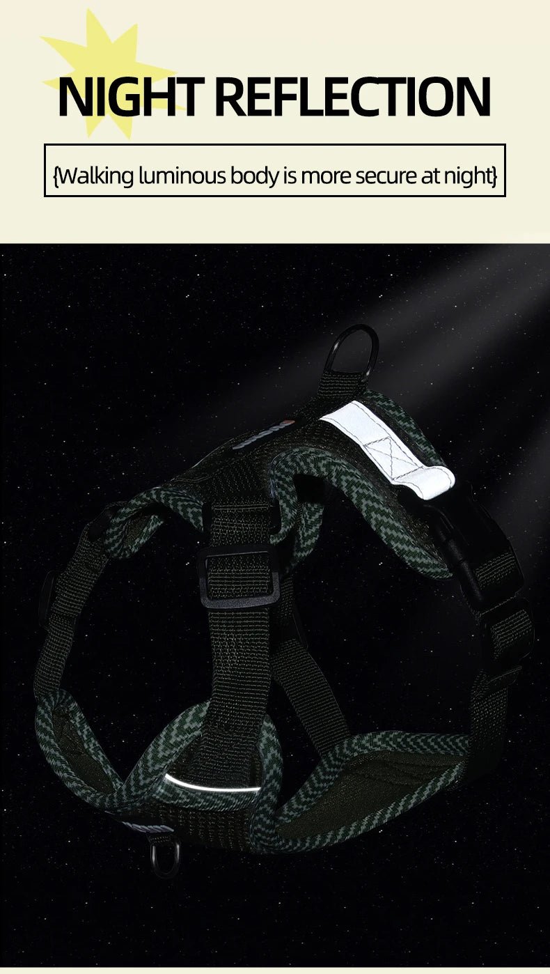 Cat Harness Dog Leash Breathable Mesh Spring Summer Pet Supplies Reflective Outdoor Walk Soft Cat Comfortable Puppy Harness - Kenner House Emporium