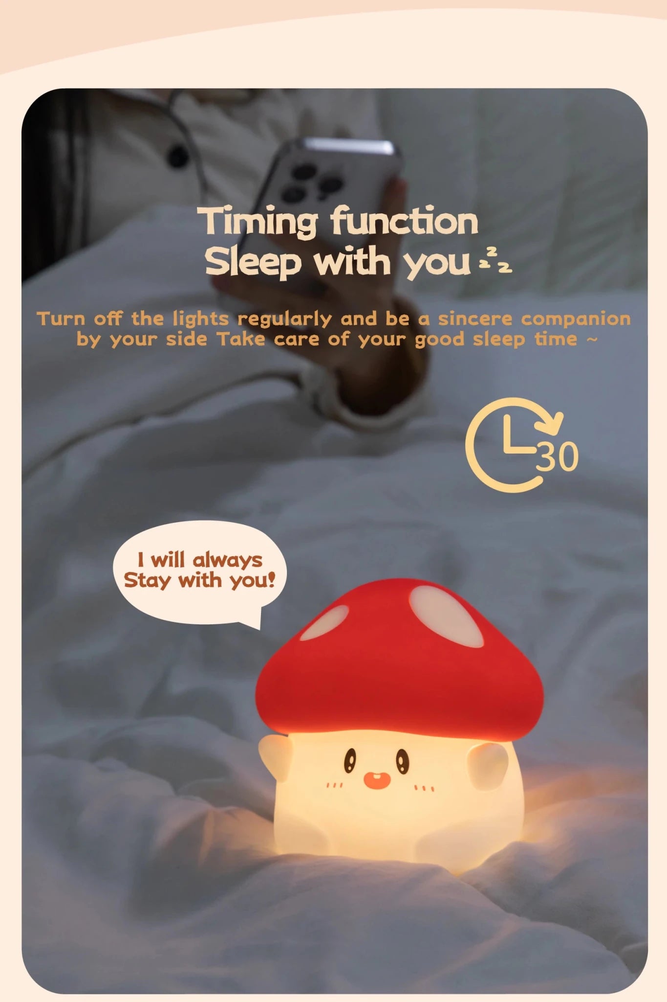 Mushroom Night Light LED Rechargeable USB Table Lamp Desk Room Decoration Baby Nursery Kids Birthday Gift Animal Pumpkin Lantern - Kenner House Emporium