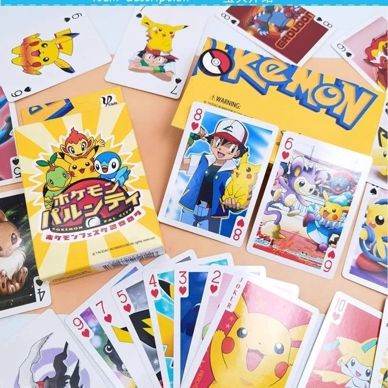 Pokemon Poker playing cards board games child kids toys Children toy deck card game set Cute Cartoon Pikachu Charizard Poke Ball - Kenner House Emporium