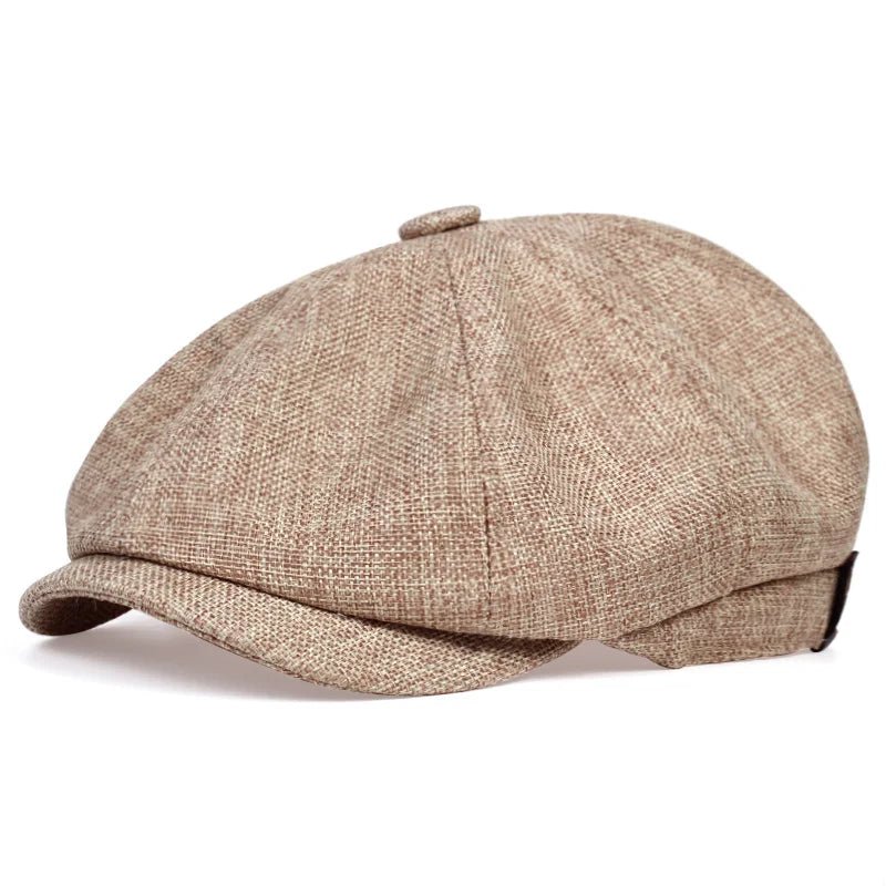 Men Casual Newsboy Hat Spring Autumn Retro Beret Hats Wild Casual Hats Unisex Wild Octagonal Cap for Men Street Caps Gorras - Kenner House Emporium