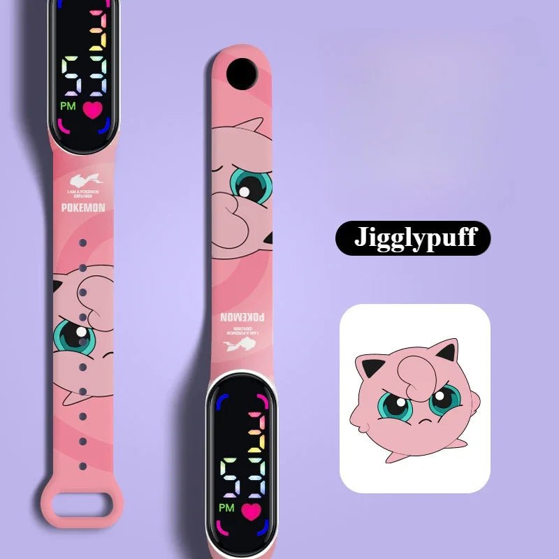Pokemon Watch Pikachu Gengar, LED Digital Waterproof Watch for Kids, Electronic Wristwatch Boys Girls Birthday Gift - Kenner House Emporium