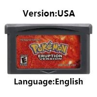 Pokemon Series GBA Game Cartridge 32 Bit Video Game Console Card Red Chapter Cursed Moemon FireRed Emerald for GBA NDS - Kenner House Emporium