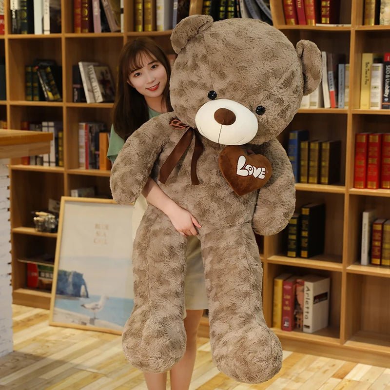 Nice New Hot High Quality 2 Colors Teddy Bear With Love Stuffed Animals Plush Toys Doll Pillow Kids Lovers Birthday Baby Gift - Kenner House Emporium