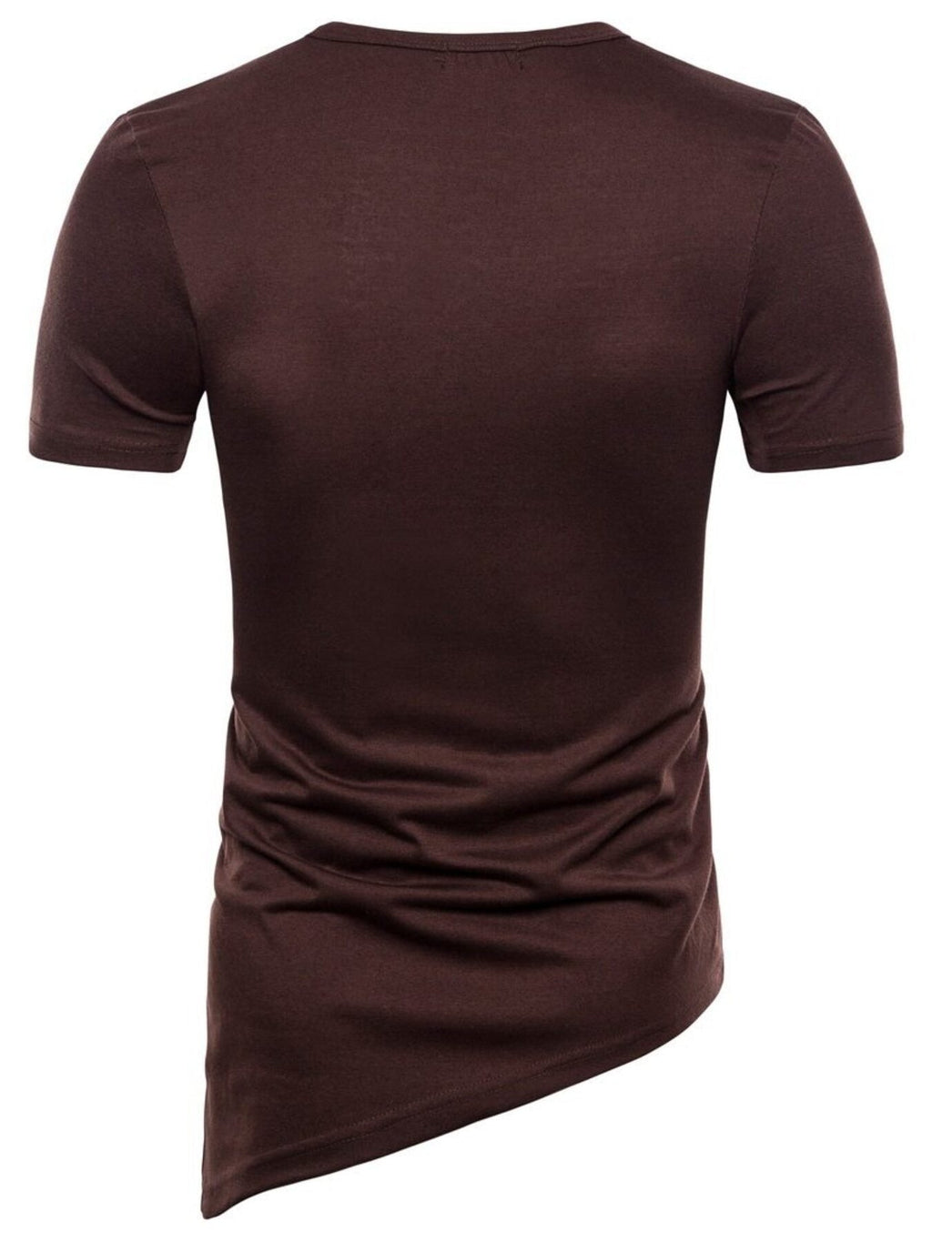 Men's Lace - Up Asymmetric Hem T-Shirt - Kenner House Emporium