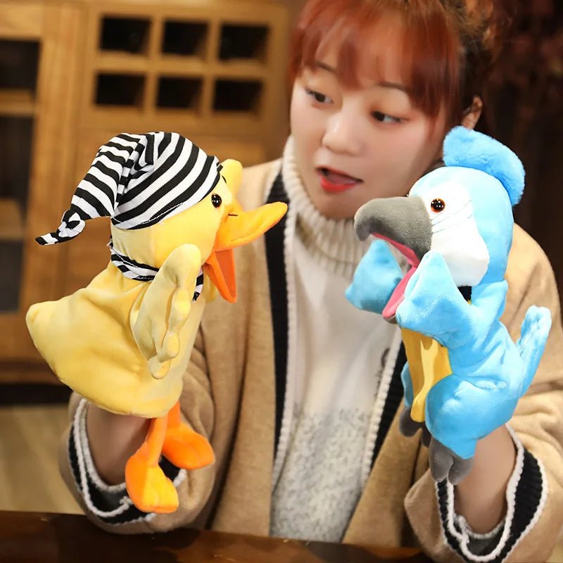Stuffed Plush Animals Toys Hand Finger Puppet Kawaii Dolls Educational Baby Toys Learning & Education Monkey Tiger Children Gift - Kenner House Emporium