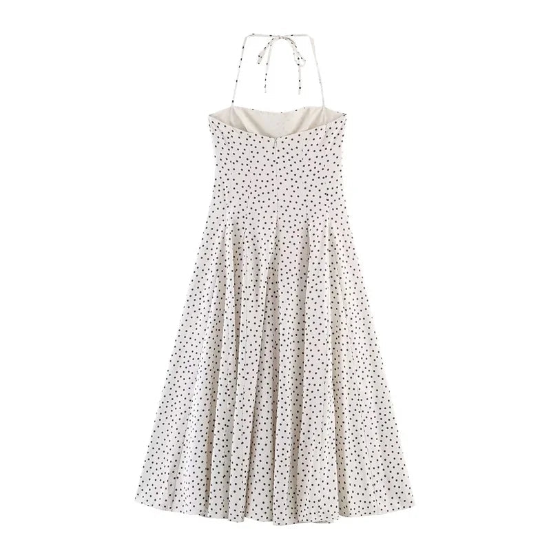 Women's Dress 2026 New Fashion Spring Summer Halter neck Midi Dress for Women Casual Chic Personality Spaghetti Strap Dress - Kenner House Emporium
