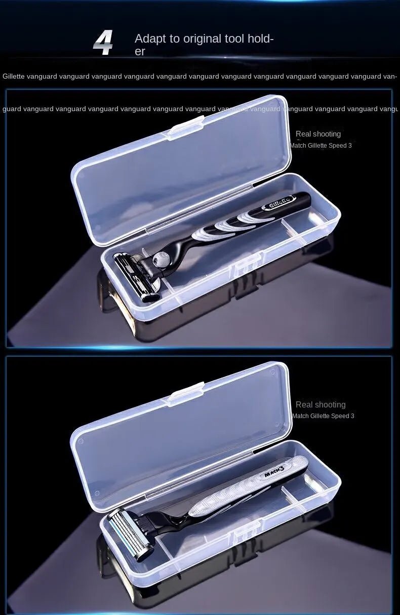 Stylish and Durable Shaving Storage Box for Men's Razors, Easy to Carry and Keep Clean and Keeps Your Shaver Well - Organized - Kenner House Emporium
