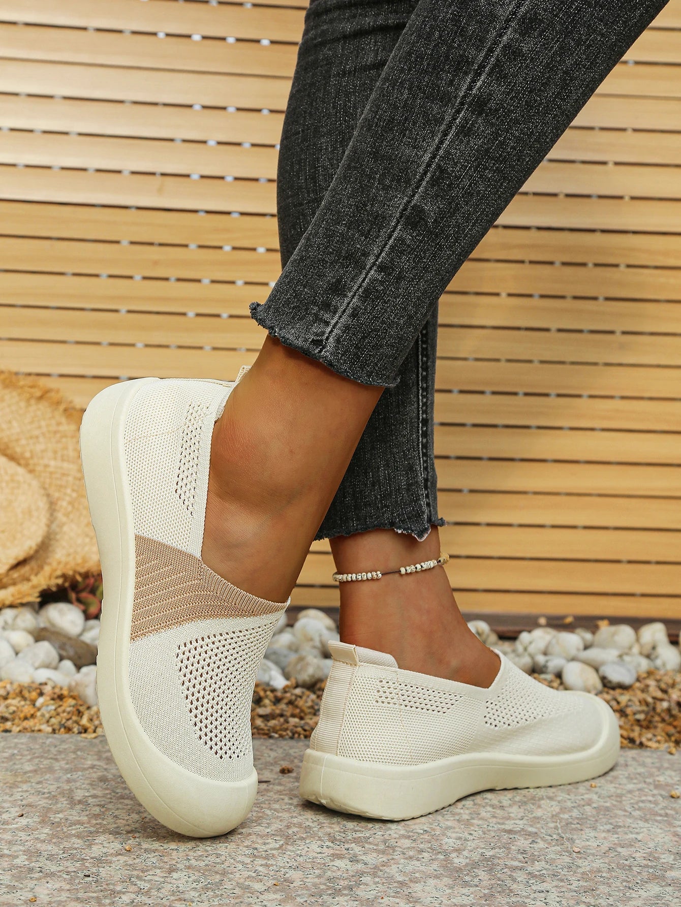 Women's shoes summer 2026 Single Shoes Dual - Tone Breathable Design Petite Fragrance Style Comfortable Footwear shoes woman - Kenner House Emporium