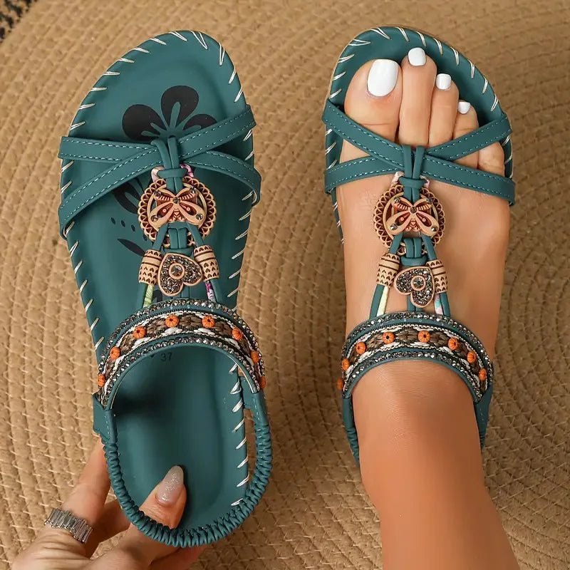 Women's Sandals Bohemian Sandals Outdoor Soft Sole Beach Sandals Platform Lightweight Women Casual Shoes Flat Plus Size Sandal - Kenner House Emporium