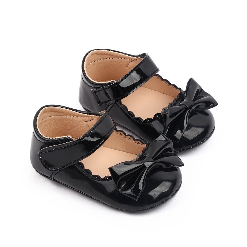Baby Girl Shoes Cute Bowknot Design Soft PU and Anti - slip TPR Sole Baby Girl Mary Jane Shoes for Spring and Autumn - Kenner House Emporium