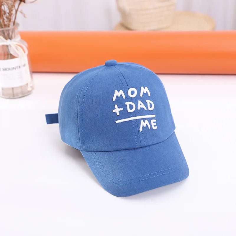 Letter Embroidery Baby Baseball Cap Solid Color Adjustable Toddler Boys Girls Snapback Hat Casual Kids Cotton Duck Tongue Caps - Kenner House Emporium