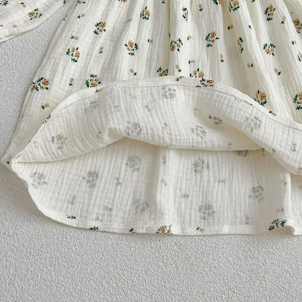 Spring Autumn Infant Kids Baby Girls Long Sleeve Rose Print Sisters Dress Newborn Kids Baby Girls Children Clothes Rompers - Kenner House Emporium