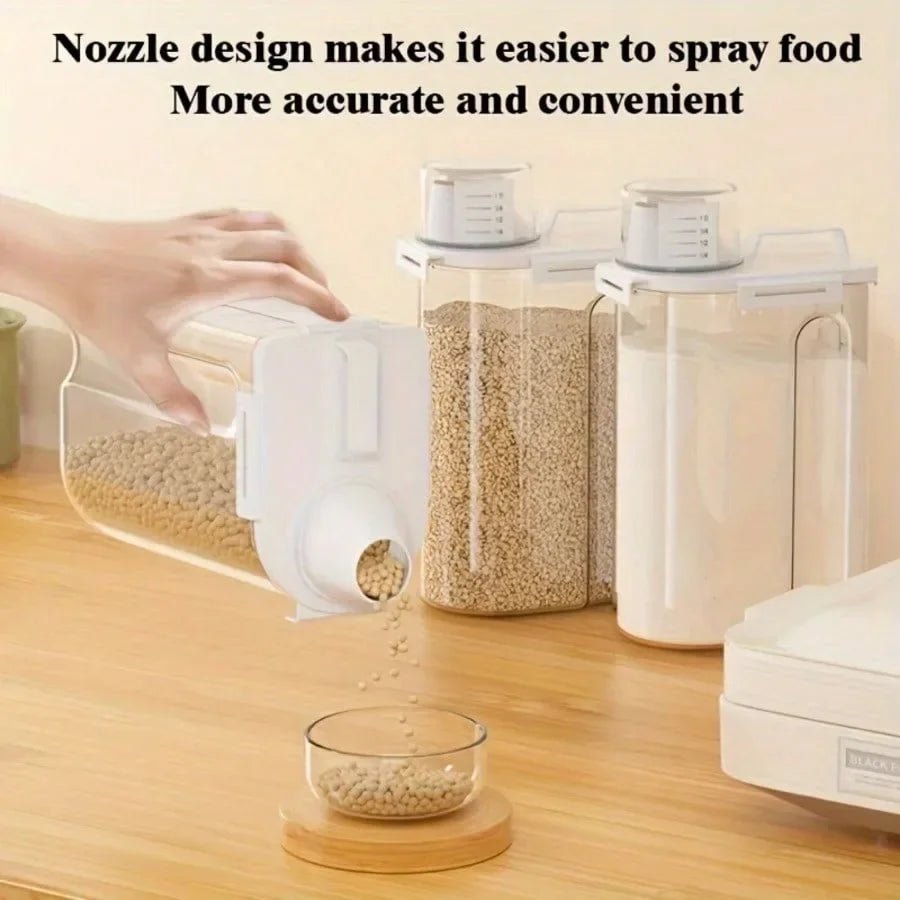 2.5L Covered Moisture - proof Sealed Storage Container - Used for Grain, Nut, Flour, Rice Food Storage Boxes - Kenner House Emporium