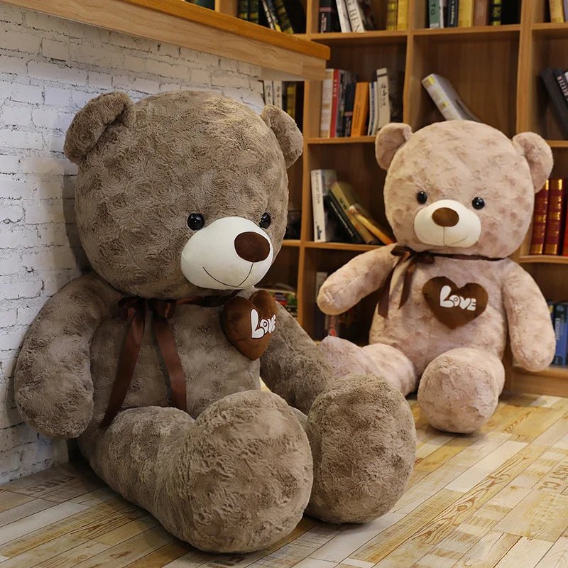 Nice New Hot High Quality 2 Colors Teddy Bear With Love Stuffed Animals Plush Toys Doll Pillow Kids Lovers Birthday Baby Gift - Kenner House Emporium