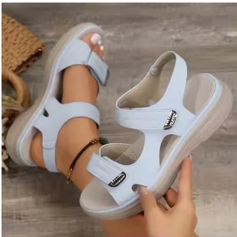 2025 New Summer Sandals Comfortable Sandals Women Walking Open Toe Wedges Women's Shoes Fashion Beach Slippers Platform Sandals - Kenner House Emporium