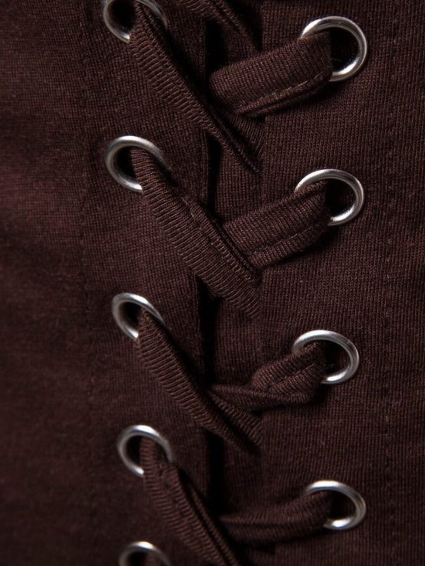 Men's Lace - Up Asymmetric Hem T-Shirt - Kenner House Emporium