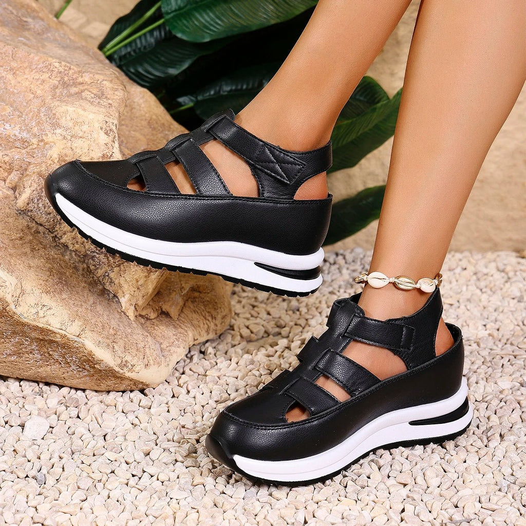Women's Sandals Summer 2025 Shoes Platform Wedge High - heeled Gladiator Comfortable Casual New in Luxury White Round Toe on Offer - Kenner House Emporium