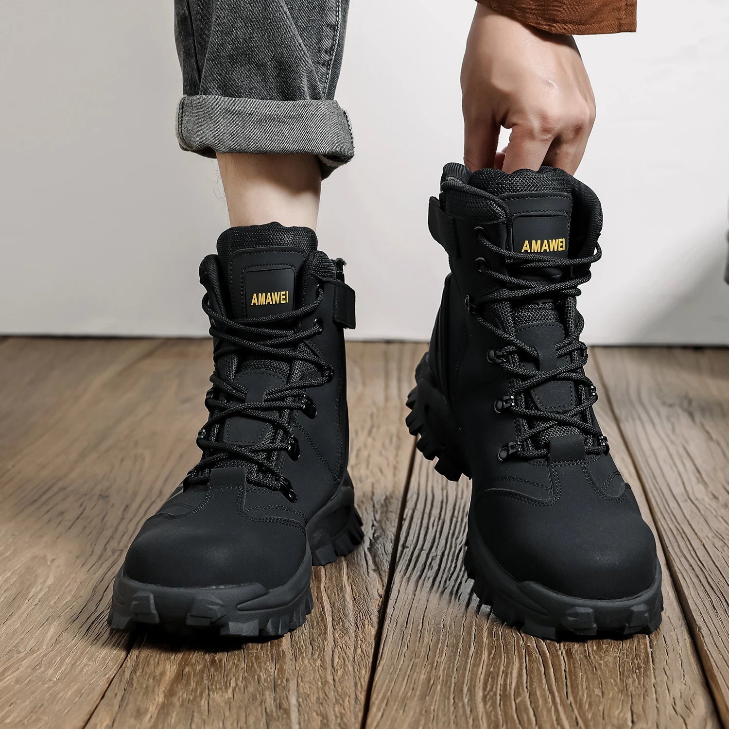Steel Toe Safety Shoes Men's High Quality Industrial Work Boots Man Work Protection for the Feet Work Wear Free Shipping - Kenner House Emporium