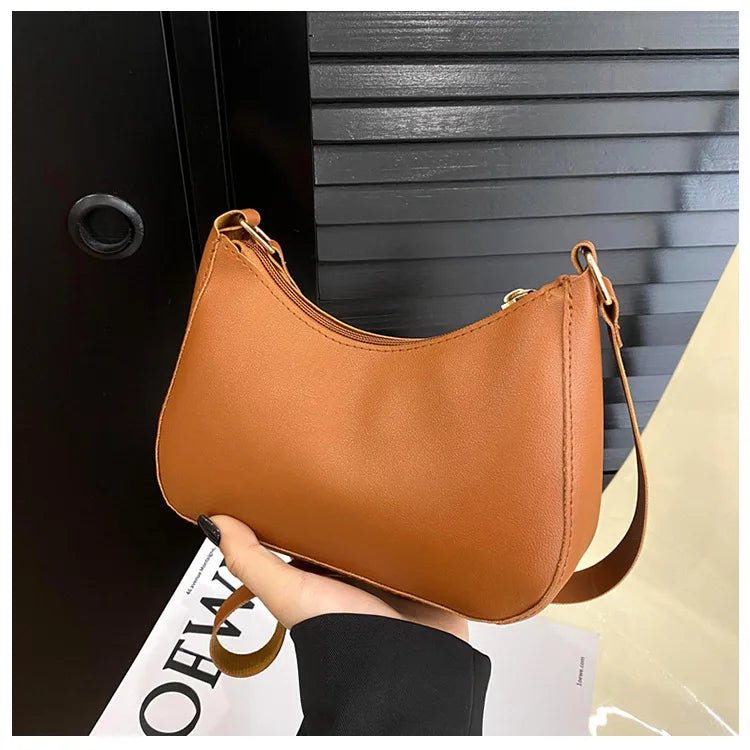Fashionable and trendy solid - color handbag, simple and new small square bag, stylish and high - quality single - shoulder armpit bag - Kenner House Emporium
