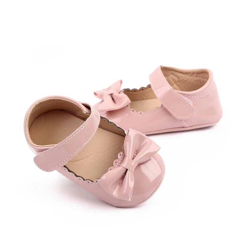Baby Girl Shoes Cute Bowknot Design Soft PU and Anti - slip TPR Sole Baby Girl Mary Jane Shoes for Spring and Autumn - Kenner House Emporium