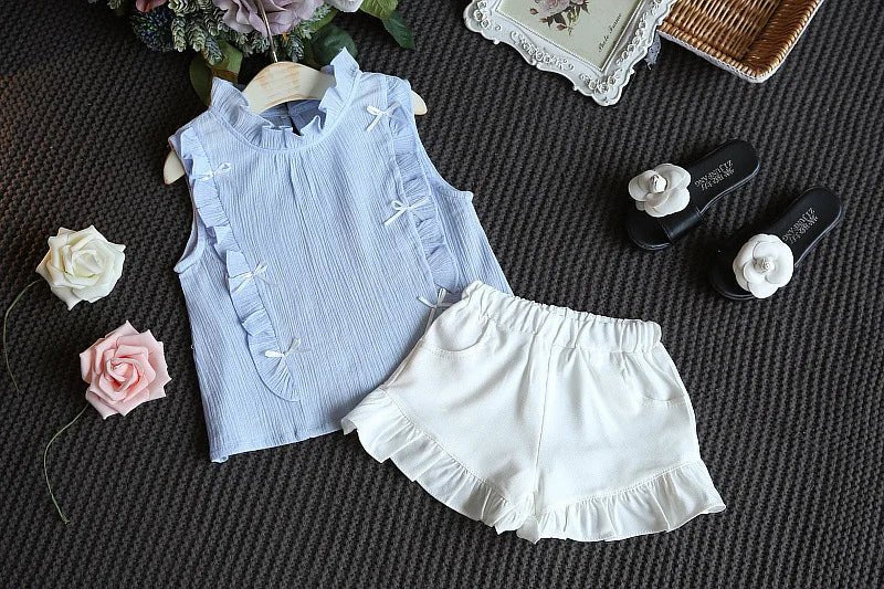 Toddler Girl Summer Clothing Set Baby Girls Printed T-shirt + Short Pants Outfit Infant Kids' Fashion Clothes 0 - 5 Years - Kenner House Emporium