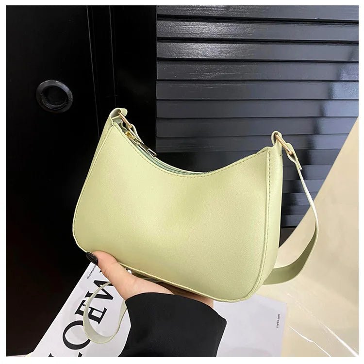 Fashionable and trendy solid - color handbag, simple and new small square bag, stylish and high - quality single - shoulder armpit bag - Kenner House Emporium