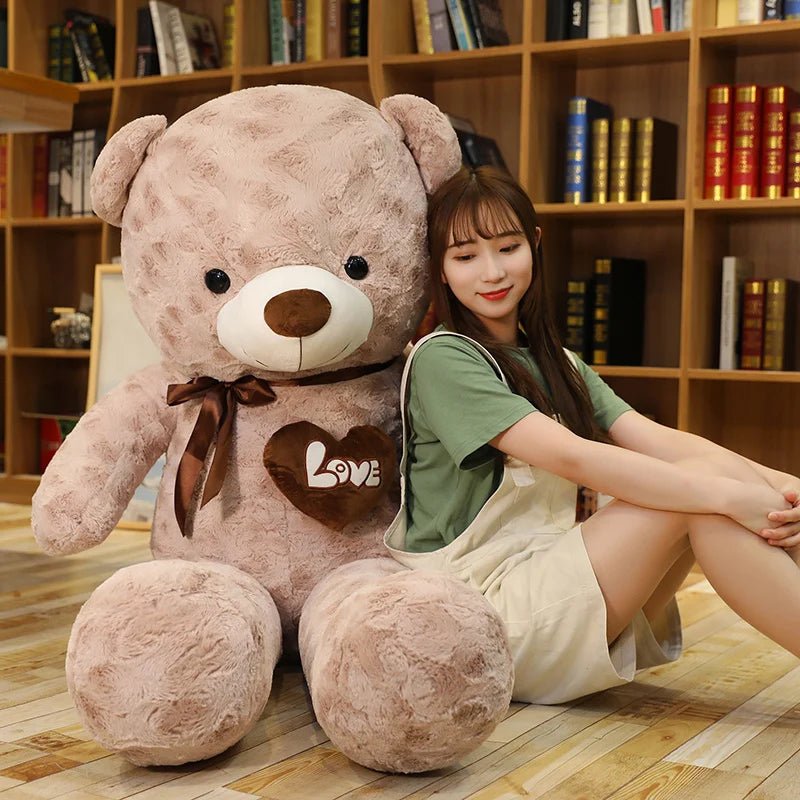 Nice New Hot High Quality 2 Colors Teddy Bear With Love Stuffed Animals Plush Toys Doll Pillow Kids Lovers Birthday Baby Gift - Kenner House Emporium