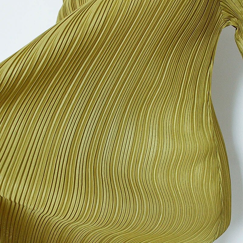 Pleated Dress Women's Long Sleeve Spring and Autumn 2023 New V - Neck Bottom Skirt Slim Fit Long Dress - Kenner House Emporium