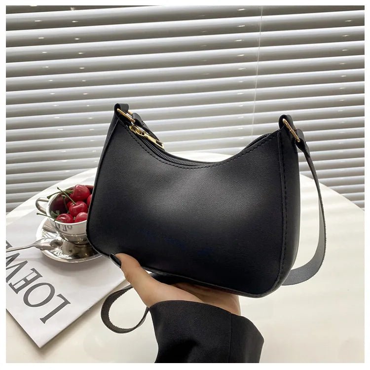 Fashionable and trendy solid - color handbag, simple and new small square bag, stylish and high - quality single - shoulder armpit bag - Kenner House Emporium