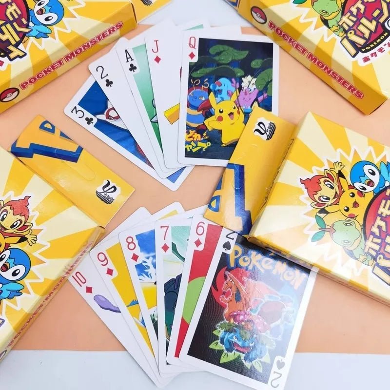 Pokemon Poker playing cards board games child kids toys Children toy deck card game set Cute Cartoon Pikachu Charizard Poke Ball - Kenner House Emporium