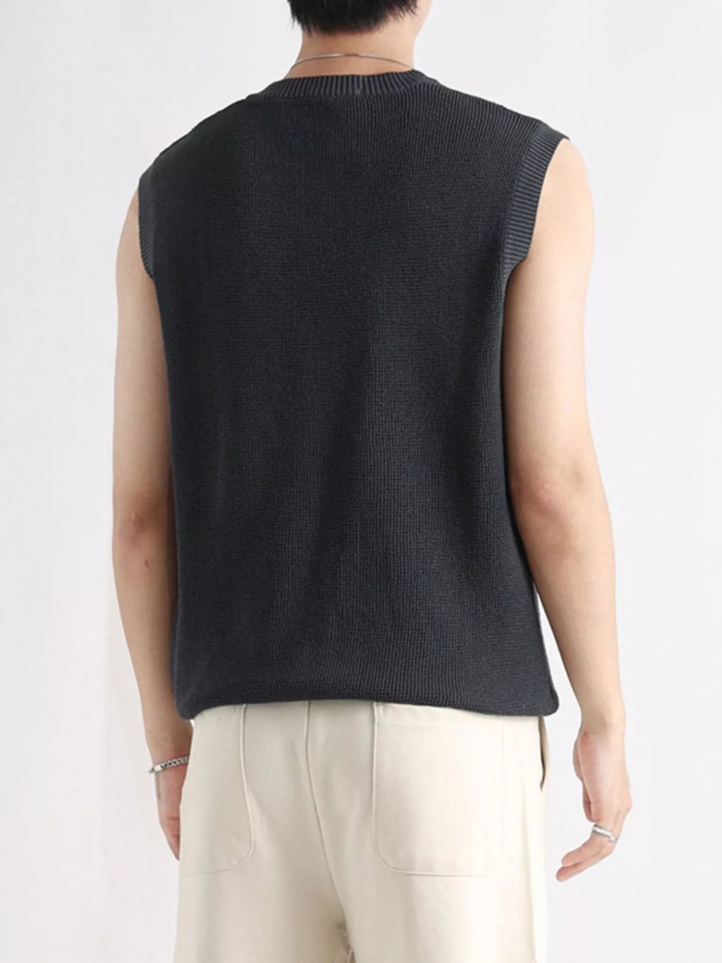 Men's Plus Size Knitted Zip - Up Tank - Kenner House Emporium